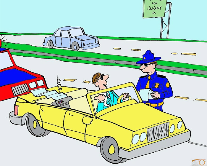 پلیس و راننده خاطی